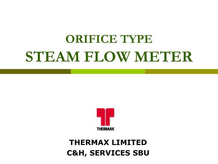 steam flow meter