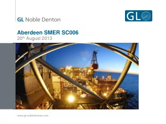 Aberdeen SMER SC006 20 th August 2013  Overview  Background  Error Description  Analysis