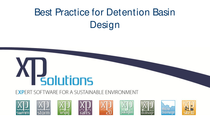 best practice for detention basin design gavin fields
