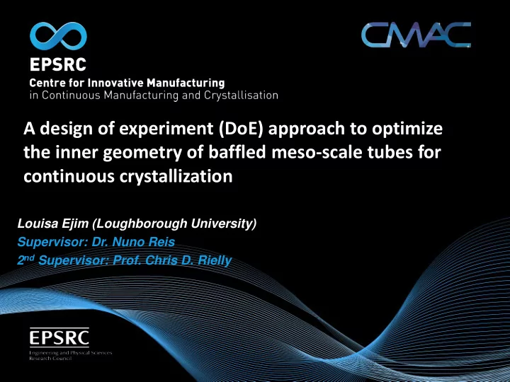 a design of experiment doe approach to optimize
