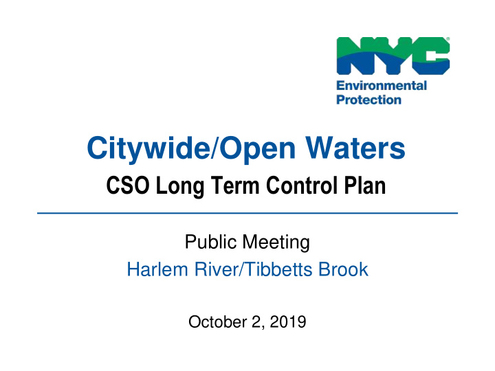 citywide open waters