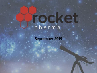 September 2019  Important Information  Cautionary Statement Regarding Forward-Looking Statements