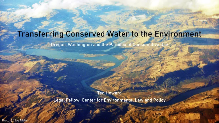 transferring conserved water to the environment