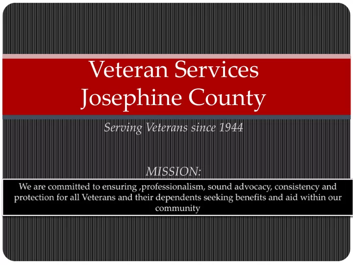 veteran services