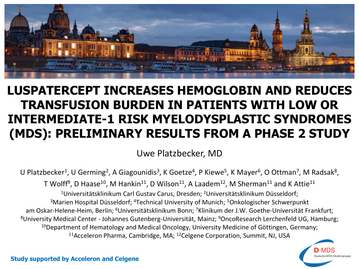 luspatercept increases hemoglobin and reduces