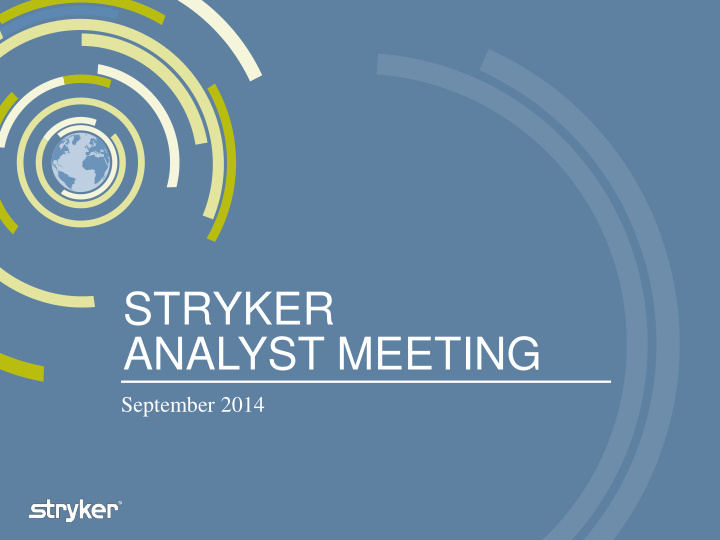 stryker analyst meeting