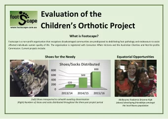 Evaluation of the Childrens Orthotic Project www.footscape.com.au  What is Footscape?  Footscape