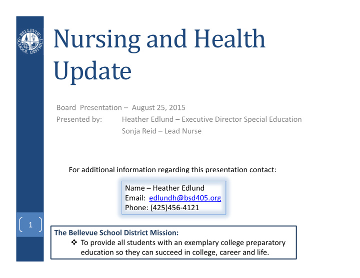 nursing and health update