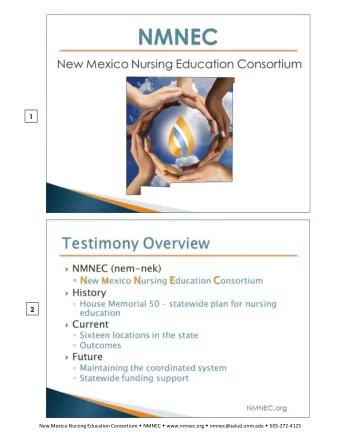 1  2 New Mexico Nursing Education Consortium  NMNEC  www.nmnec.org  nmnec@salud.unm.edu