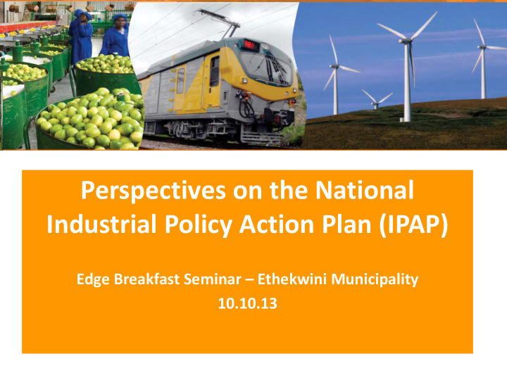 industrial policy action plan ipap