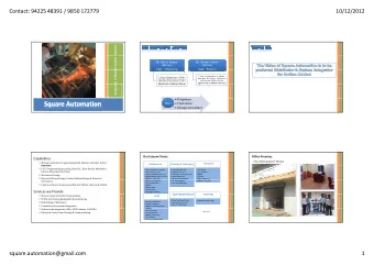 Contact: 94225 48391 / 9850 172779  10/12/2012  Solution on Control  Mr. Manoj Sakpal  Mr. Sameer