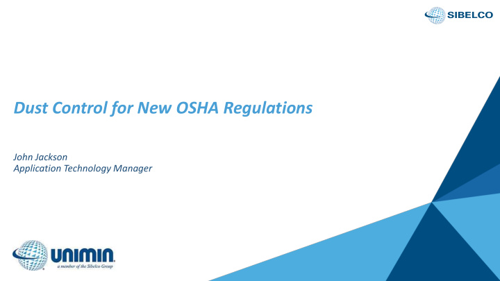 dust control for new osha regulations