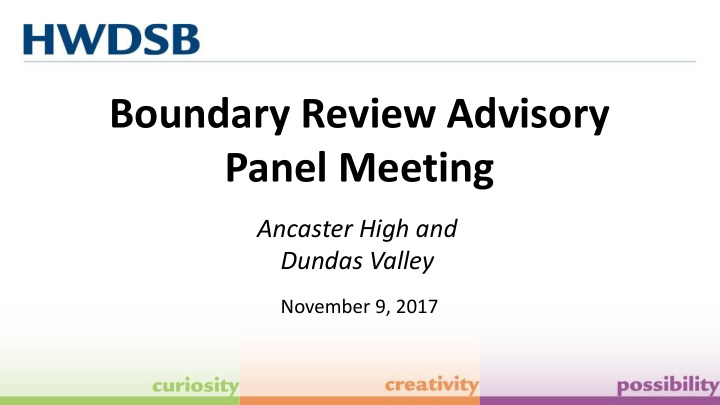 boundary review advisory panel meeting