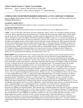 Clinical Vignette Session A: Vignette Award Finalists  Moderators:  Abby L. Spencer, MD and Erin D.