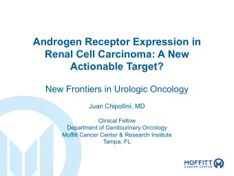 Disclaimers  No disclosures  Objectives  To discuss the role of androgen receptor  (AR)