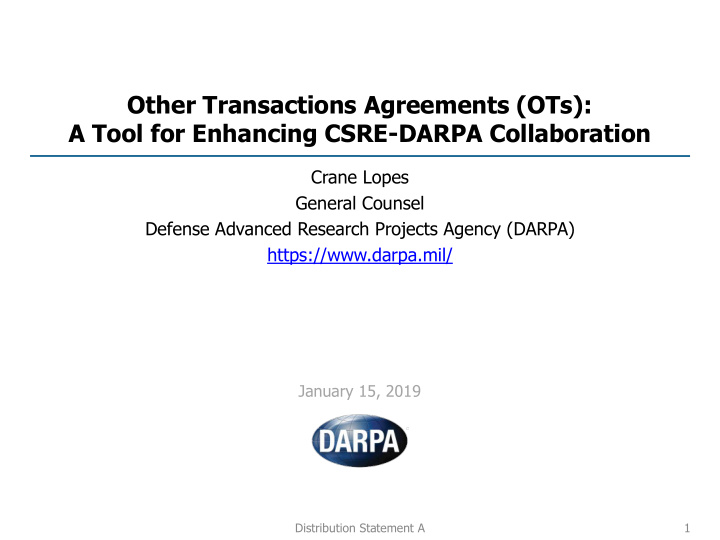 other transactions agreements ots a tool for enhancing