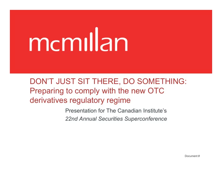 don t just sit there do something preparing to comply