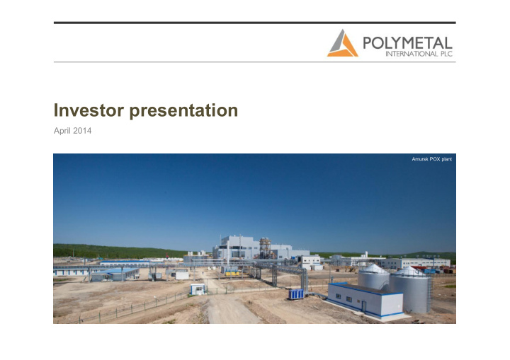 investor presentation