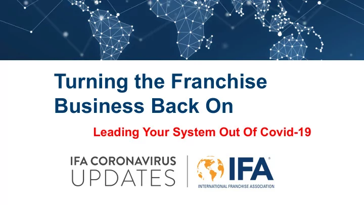 turning the franchise business back on