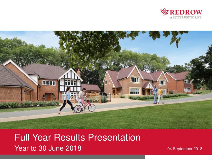 full year results presentation