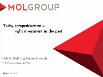 To  Today  ay co  competiti  petitiveness  veness =  right  ght investment  vestment in the  e past