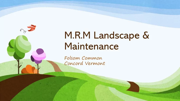maintenance