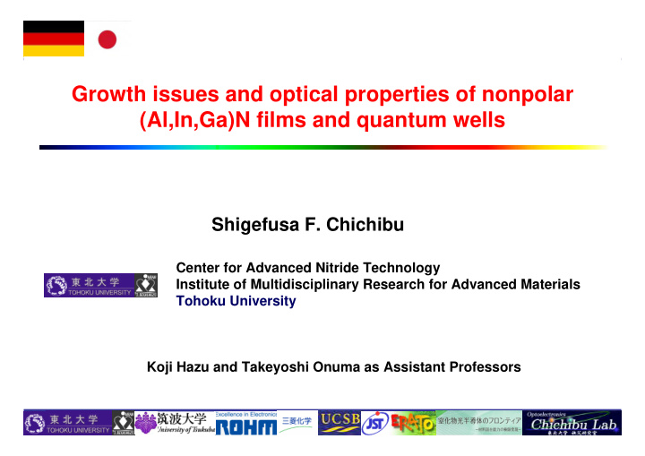 growth issues and optical properties of nonpolar al in ga