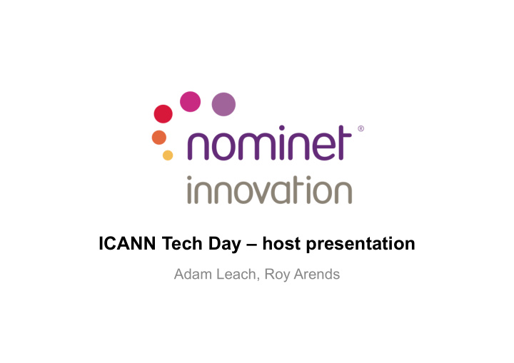icann tech day host presentation