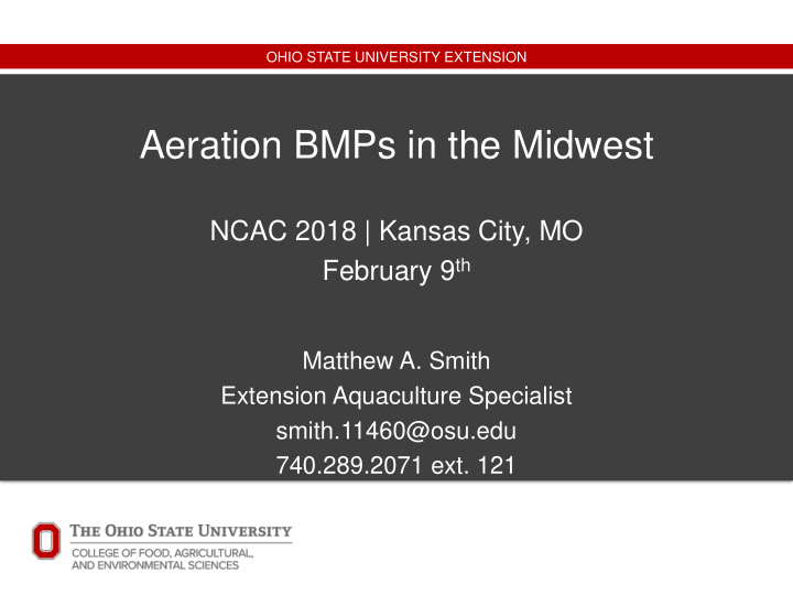 aeration bmps in the midwest
