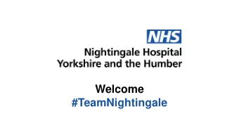 #TeamNightingale  Staff wellbeing and psychological  support  Dr Peter Trigwell  Mental Health and