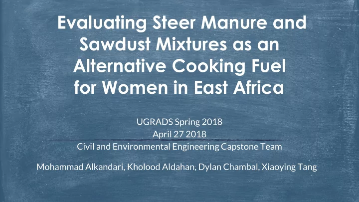 evaluating steer manure and sawdust mixtures as an