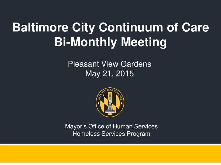bi monthly meeting