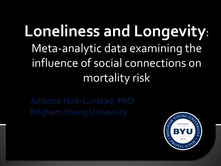timothy b smith ph d brigham young university bradley