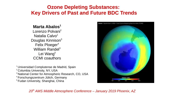 ozone depleting substances key drivers of past and future