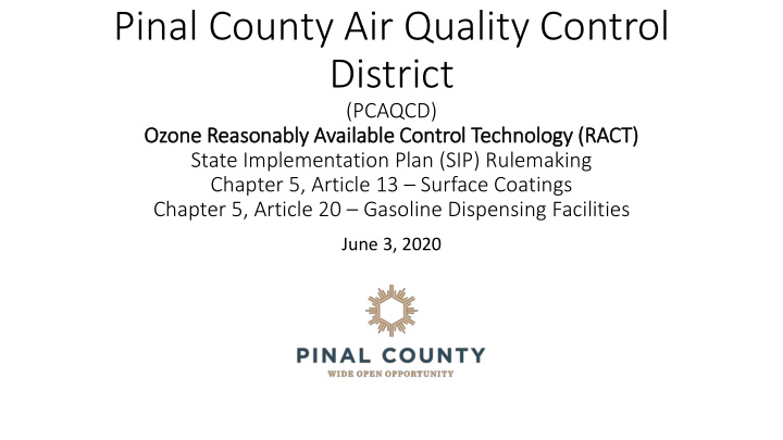 pinal county air quality control