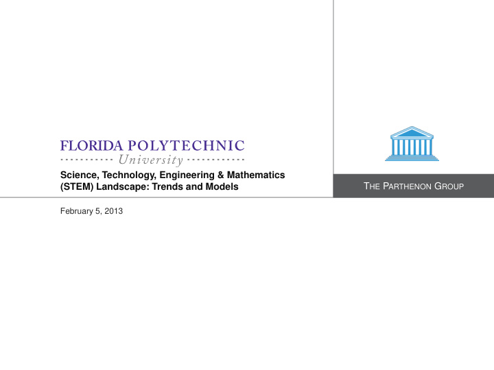 stem landscape trends and models