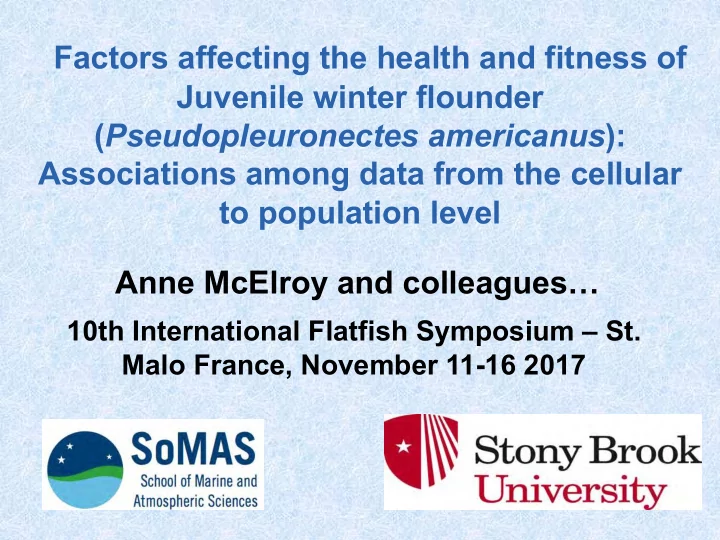 factors affecting the health and fitness of juvenile