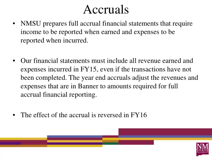 accruals