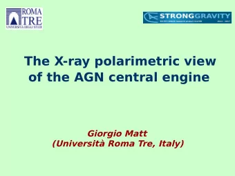 Plan of the talk  Plan of the talk  The geometry of the hot X-ray corona  Strong gravity and