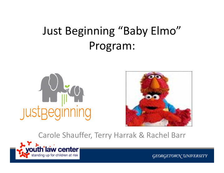 just beginning baby elmo program