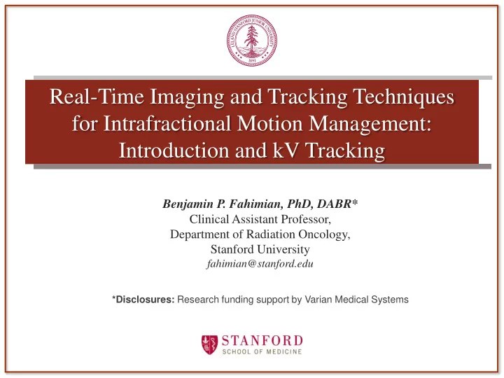 real time imaging and tracking techniques for