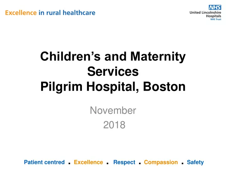children s and maternity