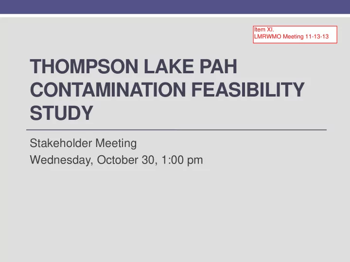 contamination feasibility