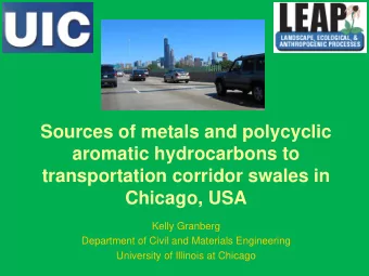 Sources of metals and polycyclic  aromatic hydrocarbons to  transportation corridor swales in