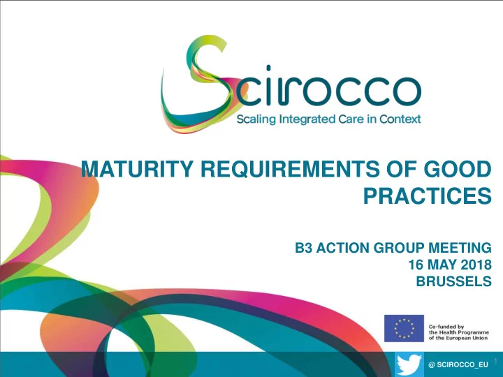 maturity requirements of good