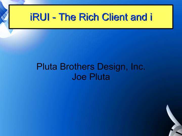 irui the rich client and i irui the rich client and i