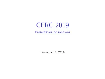 CERC 2019  Presentation of solutions  December 3, 2019  ABB [ABBA]  ABB [ABBA]  Task: Find the