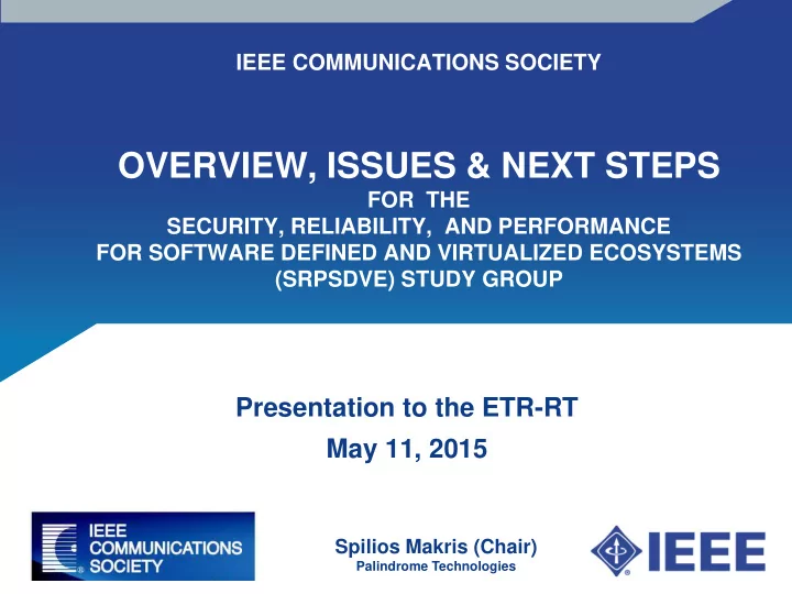 presentation to the etr rt may 11 2015 spilios makris