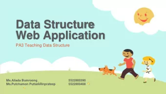Data Structure  Web Application  PA3 Teaching Data Structure  Ms.Ailada Bumroong  5522800390