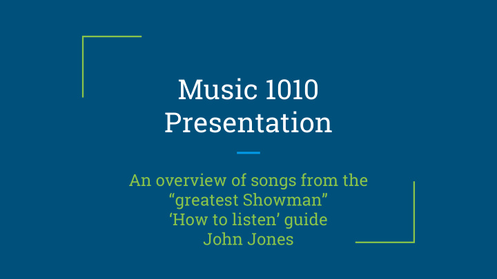 music 1010 presentation